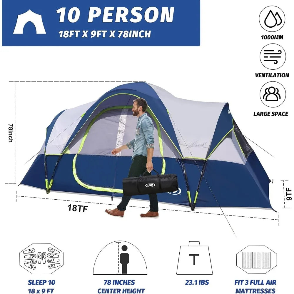 Camping Tent 10-Person-Family Tents - PL Online Boutique