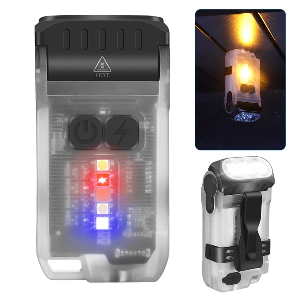 Keychain Flashlight Type-C Rechargeable EDC - PL Online Boutique