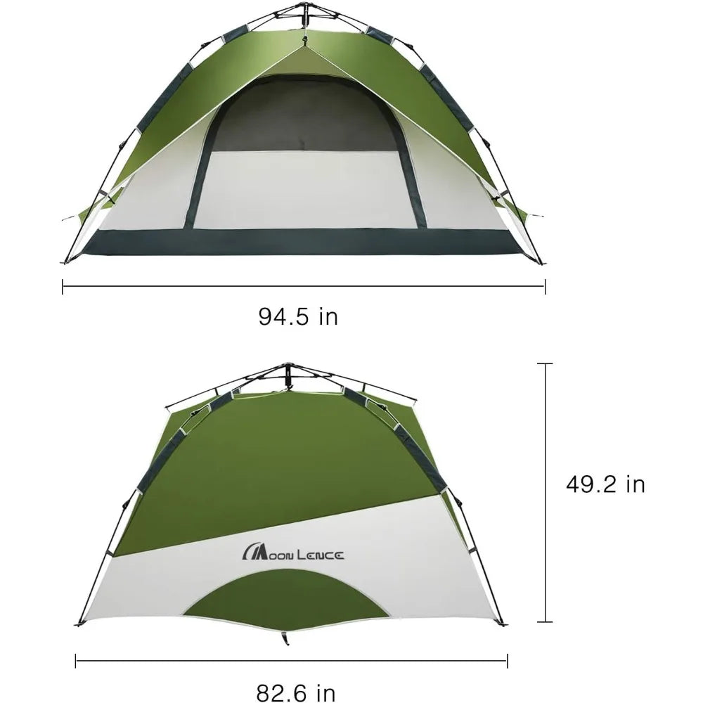 Family Camping Tent for 4 Person Portable Instant Tent Automatic Tent Waterproof Windproof - PL Online Boutique