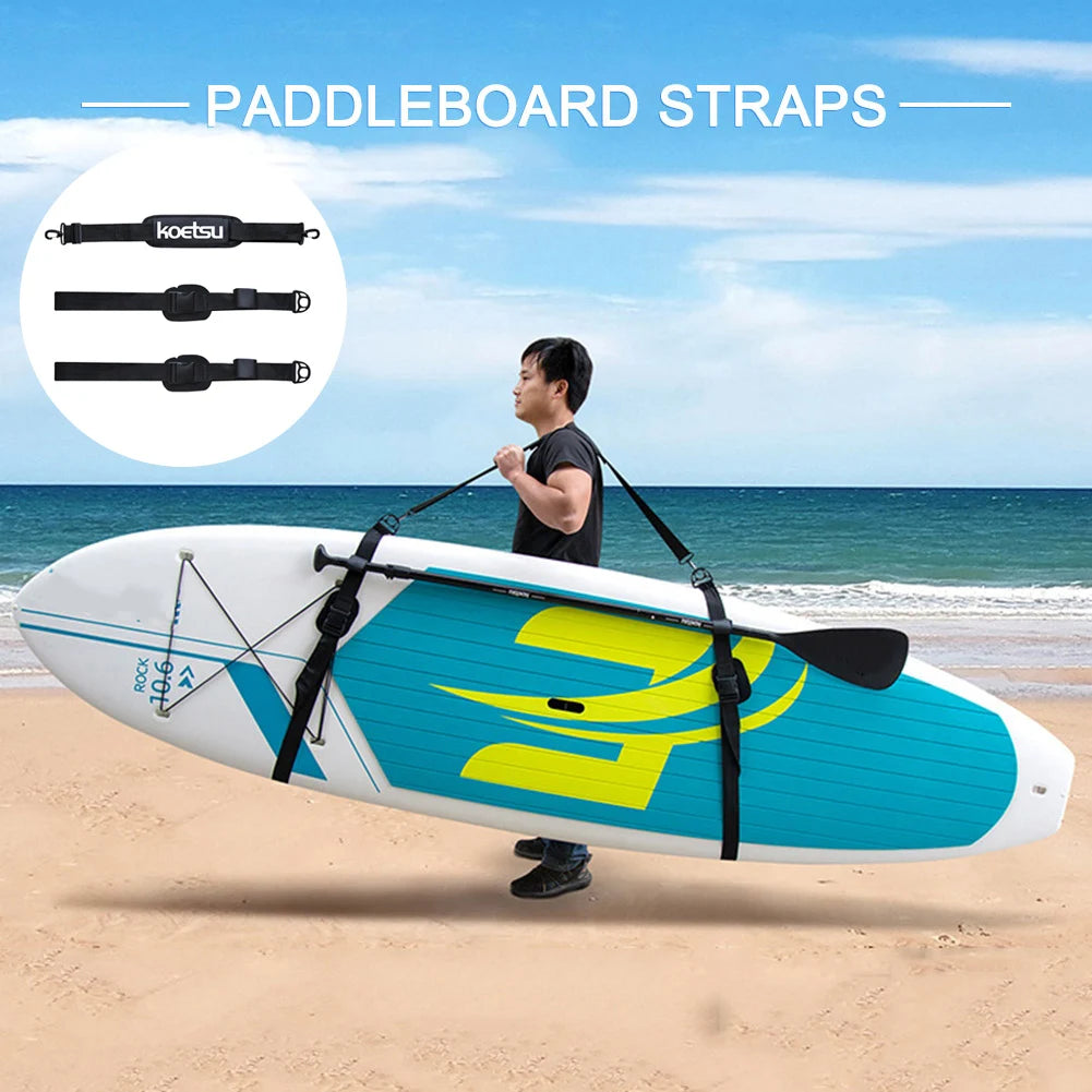 1-3sets Portable Surfboard Shoulder Carry Sling Adjustable SUP Paddle Board Shoulder Strap Surf Paddle Board Carrier Accessories