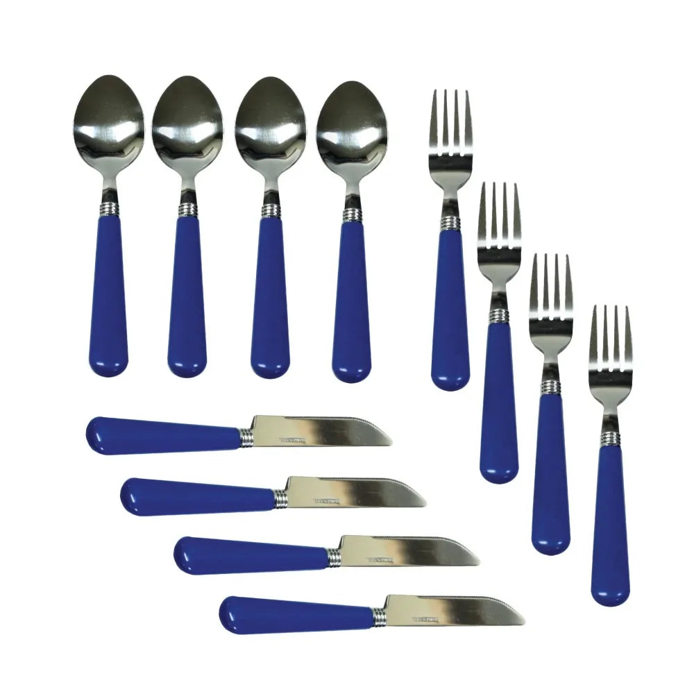 24 Piece Enamel Camping Tableware Set - PL Online Boutique