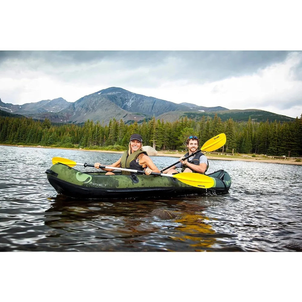 Fishing Kayak 2-Person,Inflatable Kayak with Paddle,Rod Holders - PL Online Boutique