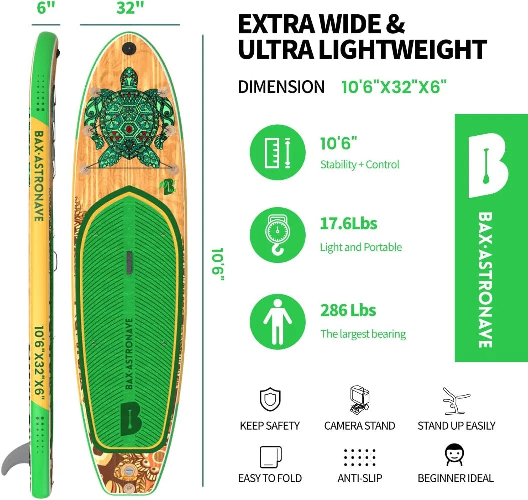 10.6ft Inflatable Paddle Board for Adults with Accessories - PL Online Boutique