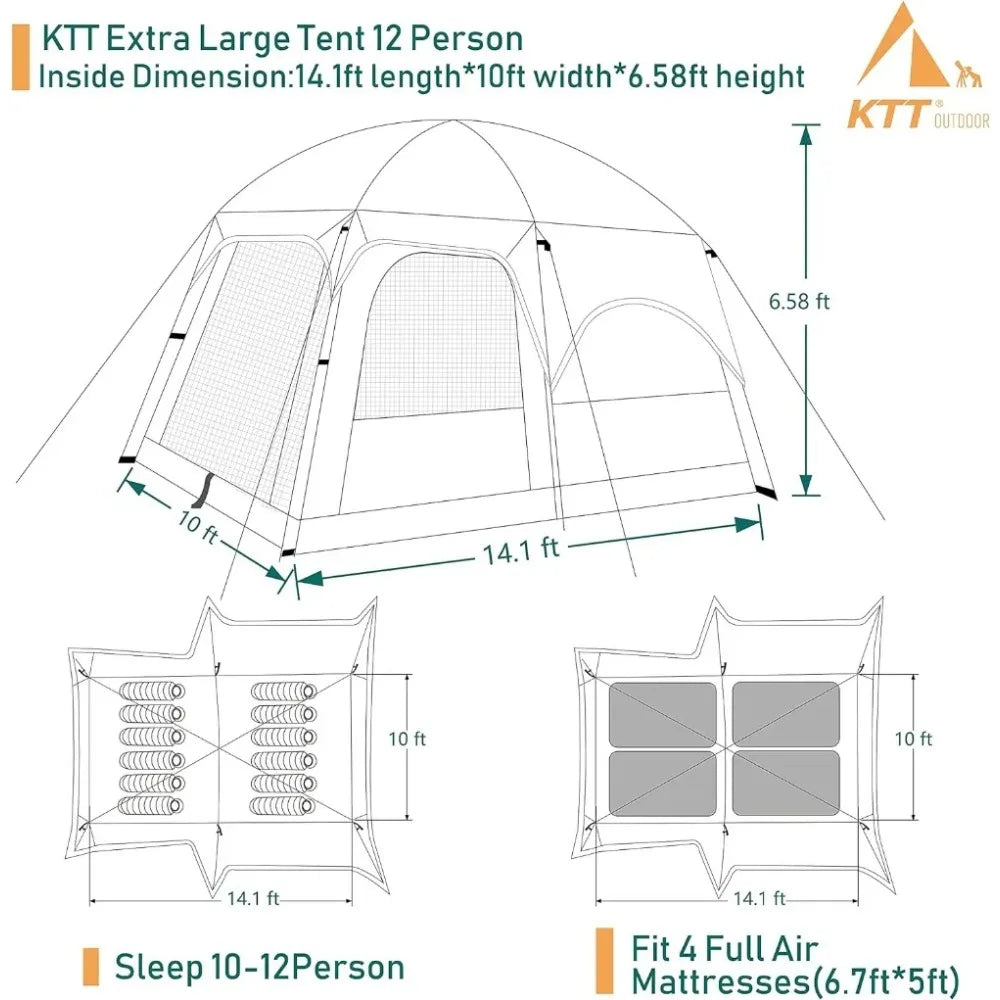 Extra Large Tent 10-12 Person - PL Online Boutique