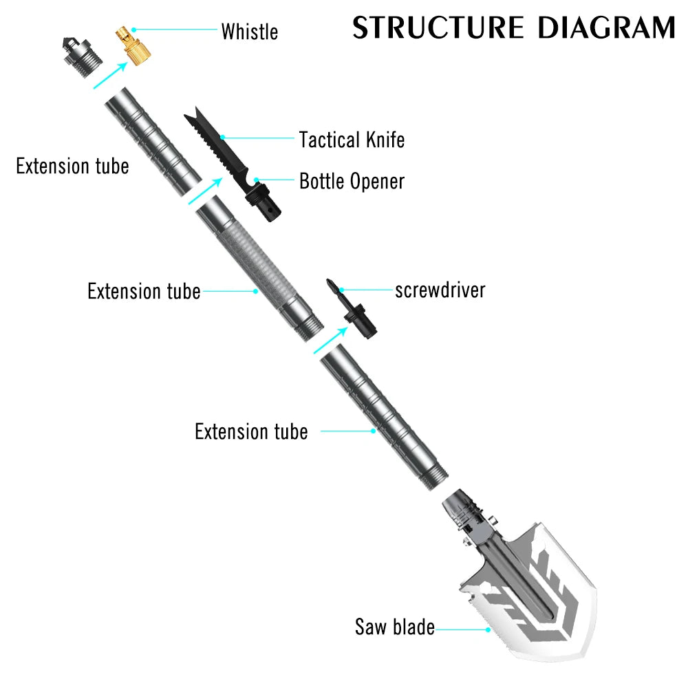 Portable Folding Shovel Multi-function - PL Online Boutique