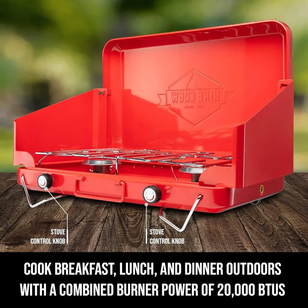 Gas Camping Stove | Portable Double Propane Burner - PL Online Boutique