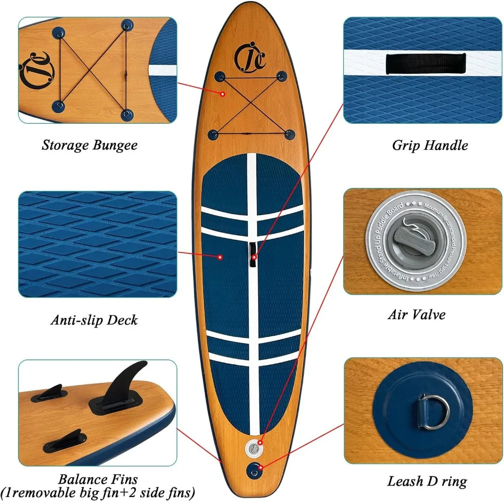 Inflatable Stand Up Paddle Board (6 Inches Thick), - PL Online Boutique