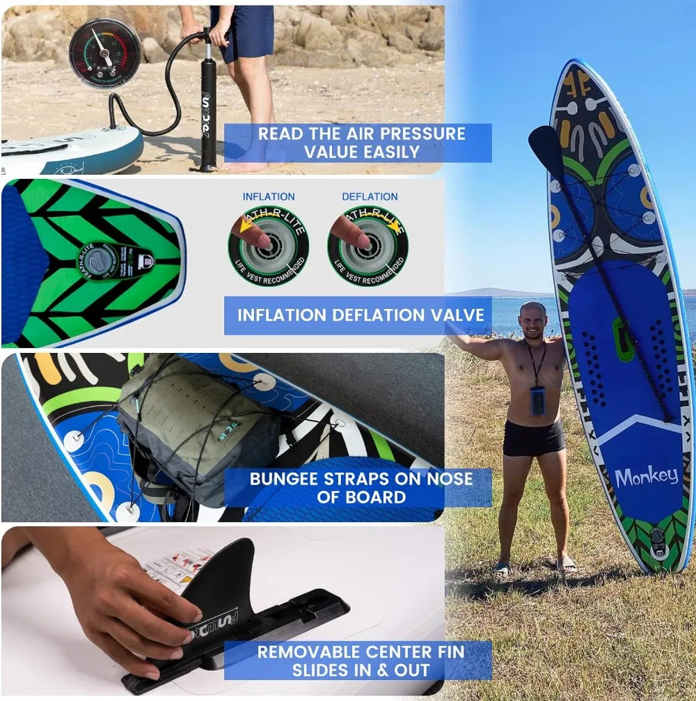 Inflatable Stand Up Paddle Board Ultra-Light SUP with Premium Paddleboard Accessories, - PL Online Boutique