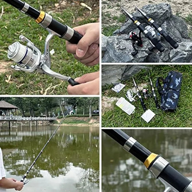 Telescopic Fishing Rod Reel Combo Lures Accessories - PL Online Boutique