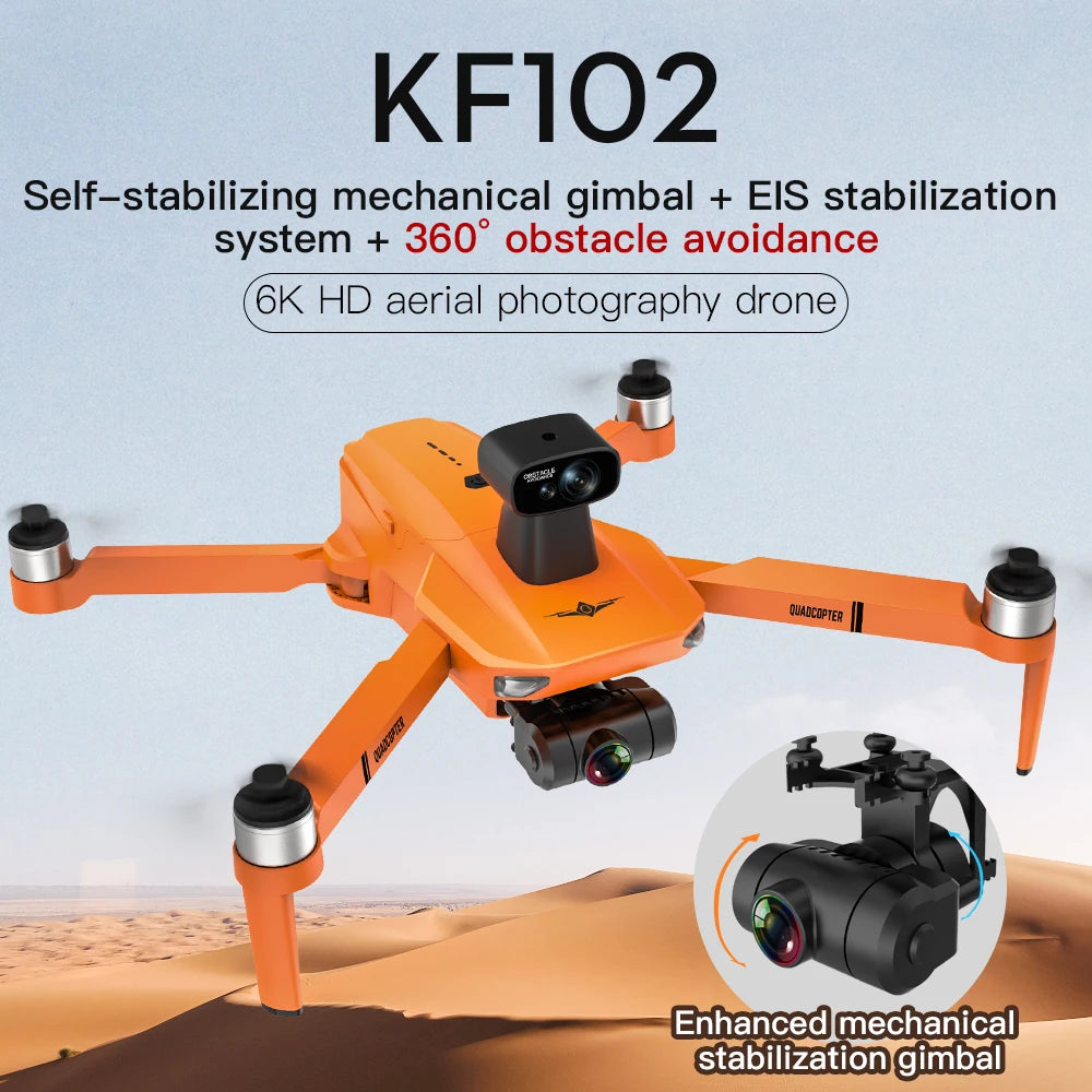 KF102 MAX  GPS Drone 4k Profesional 8K HD Camera 5G Wifi 2-Axis Gimbal Aerial Photography Brushless Foldable Quadcopter