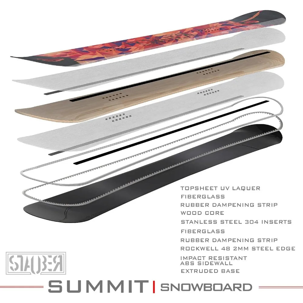 Summit Snowboard & Binding Package Size 128, 133, 138, 143, 148,153,158,161- Best All-Terrain